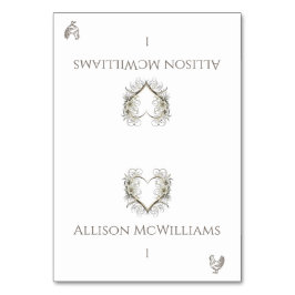 Trouwplaats kaarten-Kip Icon-bloemen Kaart