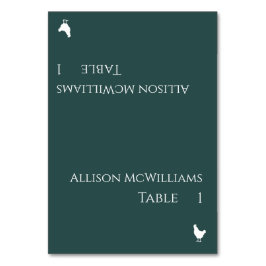 Trouwplaats kaarten-Pluimvee Icon-Emerald Groen- Kaart