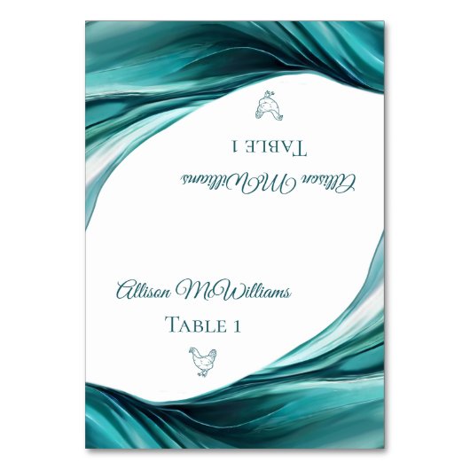 Trouwplaats kaarten-Pluimvee Icon-Emerald Groen- Kaart (Voorkant)