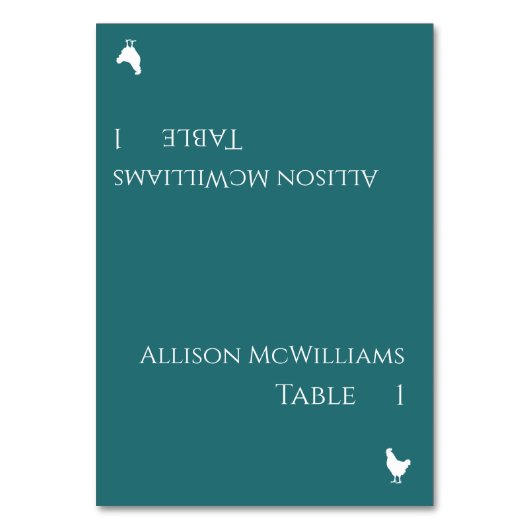 Trouwplaats kaarten-Pluimvee Icon-Emerald Groen- Kaart (Voorkant)