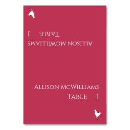 Trouwplaats kaarten-Pluimvee Icon-Viva Magenta- Kaart