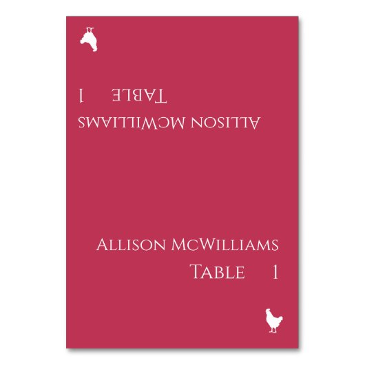 Trouwplaats kaarten-Pluimvee Icon-Viva Magenta- Kaart (Voorkant)