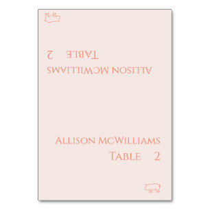 Trouwplaats kaarten-Pork Icon-Blush Kaart