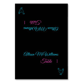 Trouwplaats kaarten-Poultry Icon-Blue en roze- Kaart