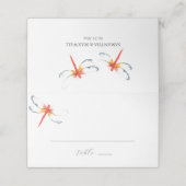 Trouwplaats Kaarten Rode libellen Plaatskaartje (Buitenkant ongevouwen)