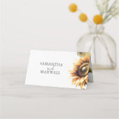 Trouwplaats Kaarten Rustieke Zonnebloemen Plaatskaartje (Voorkant)