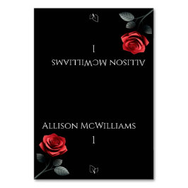 Trouwplaats kaarten-Single Red Rose- Vegetarisch Kaart