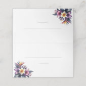 Trouwplaats kaarten-Tropical Floral- Plaatskaartje (Buitenkant ongevouwen)