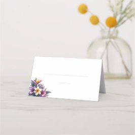 Trouwplaats kaarten-Tropical Floral- Plaatskaartje