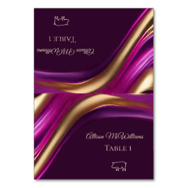Trouwplaats kaarten-Varkenspictogram-Paarse Goud- Kaart