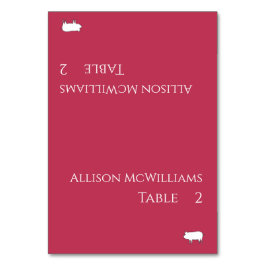 Trouwplaats kaarten-Varkenspictogram-Viva Magenta- Kaart