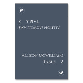 Trouwplaats kaarten-Vegetarisch-Blauw en Wit Kaart