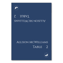 Trouwplaats kaarten-Vegetarisch-Donker Blauw en Wi Kaart