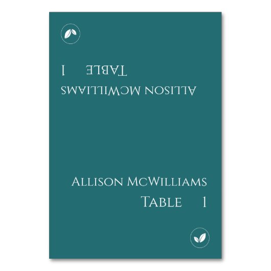 Trouwplaats kaarten-Vegetarisch-Emerald Groen- Kaart (Voorkant)