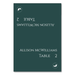 Trouwplaats kaarten-Vegetarisch-Emerald Groen- Kaart