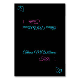 Trouwplaats kaarten-Vegetarisch Icon-Blue en Roze- Kaart