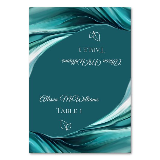 Trouwplaats kaarten-Vegetarisch Icon-Emerald Groen Kaart (Voorkant)