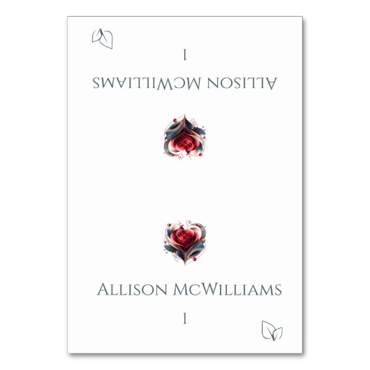 Trouwplaats kaarten-Vegetarisch Icon-Roos Kaart (Voorkant)