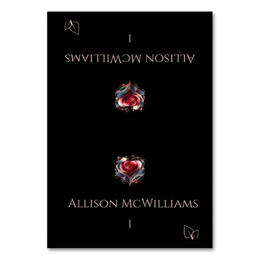 Trouwplaats kaarten-Vegetarisch Icon-Roos Kaart (Voorkant)