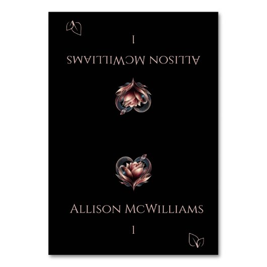 Trouwplaats kaarten-Vegetarisch Icon-Roos Kaart (Voorkant)