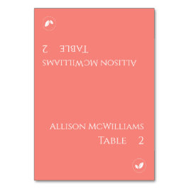 Trouwplaats kaarten-Vegetarisch-Roze Koraal- Kaart