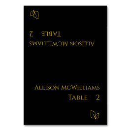 Trouwplaats kaarten-Vegetarisch-Zwart en Goud- Kaart