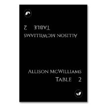 Trouwplaats kaarten-Vegetarisch-Zwart en Wit