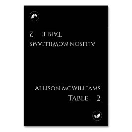 Trouwplaats kaarten-Vegetarisch-Zwart en Wit Kaart