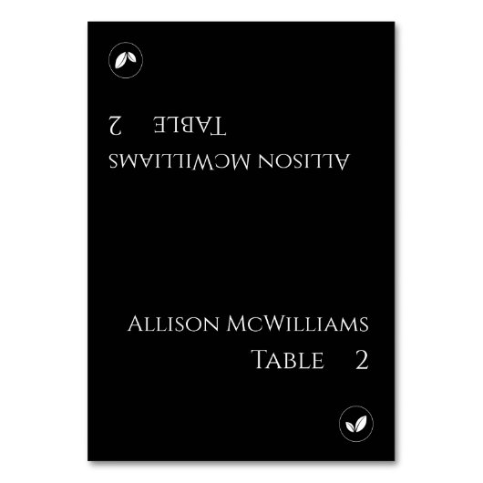 Trouwplaats kaarten-Vegetarisch-Zwart en Wit Kaart (Voorkant)