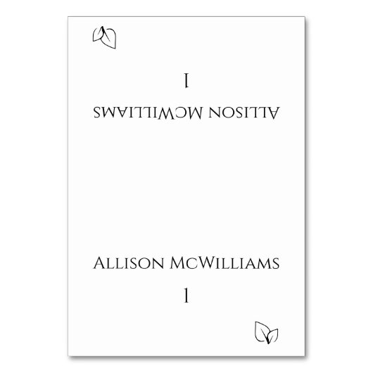 Trouwplaats kaarten-Vegetarisch-Zwart en Wit Kaart (Voorkant)