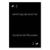 Trouwplaats kaarten-Vegetarisch-Zwart en Wit Kaart (Voorkant)