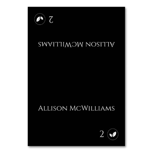 Trouwplaats kaarten-Vegetarisch-Zwart en Wit Kaart (Voorkant)