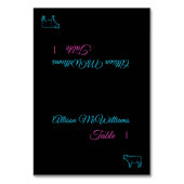 Trouwplaats kaarten-vlees Icon-Blue en roze- Kaart (Voorkant)