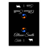 Trouwplaats kaarten-vlees icoon-twin vlammen- kaart (Voorkant)