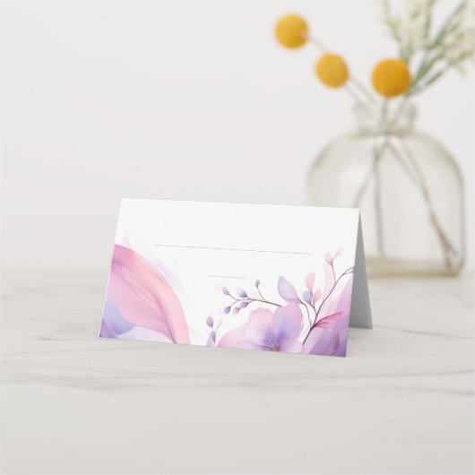 Trouwplaats kaarten-Waterverf Kersenbloesems Plaatskaartje (Achterkant)