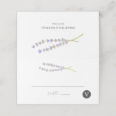 Trouwplaats Kaarten Waterverf Lavendel Plaatskaartje (Buitenkant ongevouwen)