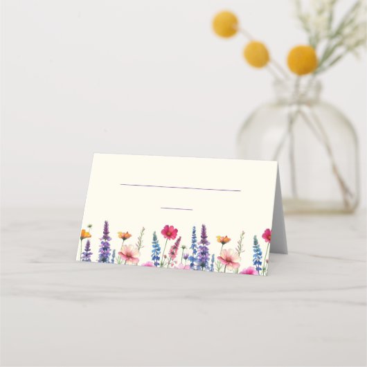 Trouwplaats kaarten-Wildflower Symphony- Plaatskaartje (Achterkant)