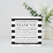 Trouwplaats Setting Place Card Bedankbericht Kaart (Staand voorkant)