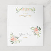 Trouwplaatskaart | Blush-Rozen Plaatskaartje (Buitenkant ongevouwen)