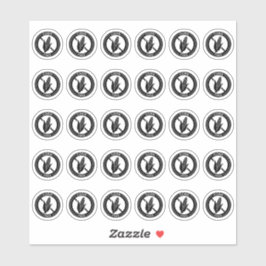 Trouwplaatskaart Mini Voedselallergie Maisvrij Sticker