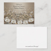 Trouwplaatskaarten Diamanten Plaatskaartje (Voorkant / Achterkant)