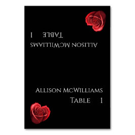 Trouwplaatskaarten—Heart Shaped Red Rose Kaart