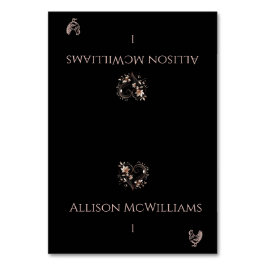 Trouwplaatskaarten-Kip Icon-Roos Gouden Bloemen Kaart