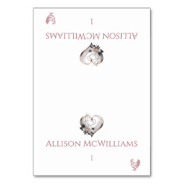 Trouwplaatskaarten-Kip Icon-Roze Hart Kaart