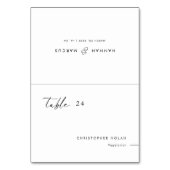 Trouwplaatskaarten met maaltijdkeuze en gastennaam kaart (Voorkant)