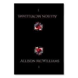 Trouwplaatskaarten—Modern Hartvormig Roos Kaart