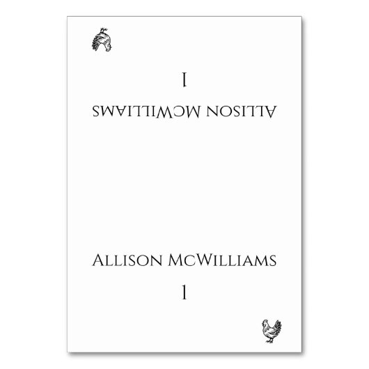 Trouwplaatskaarten - Modern zwart en wit Kaart (Voorkant)