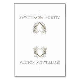 Trouwplaatskaarten - Moderne bloemen met een hart Kaart