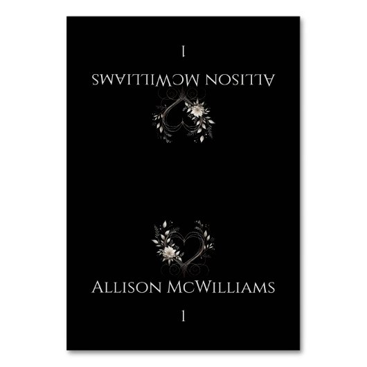 Trouwplaatskaarten - Moderne bloemen met een hart Kaart (Voorkant)