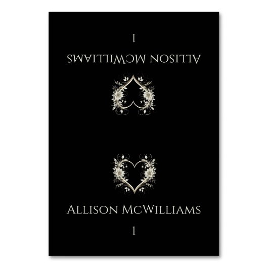 Trouwplaatskaarten - Moderne bloemen met een hart Kaart (Voorkant)